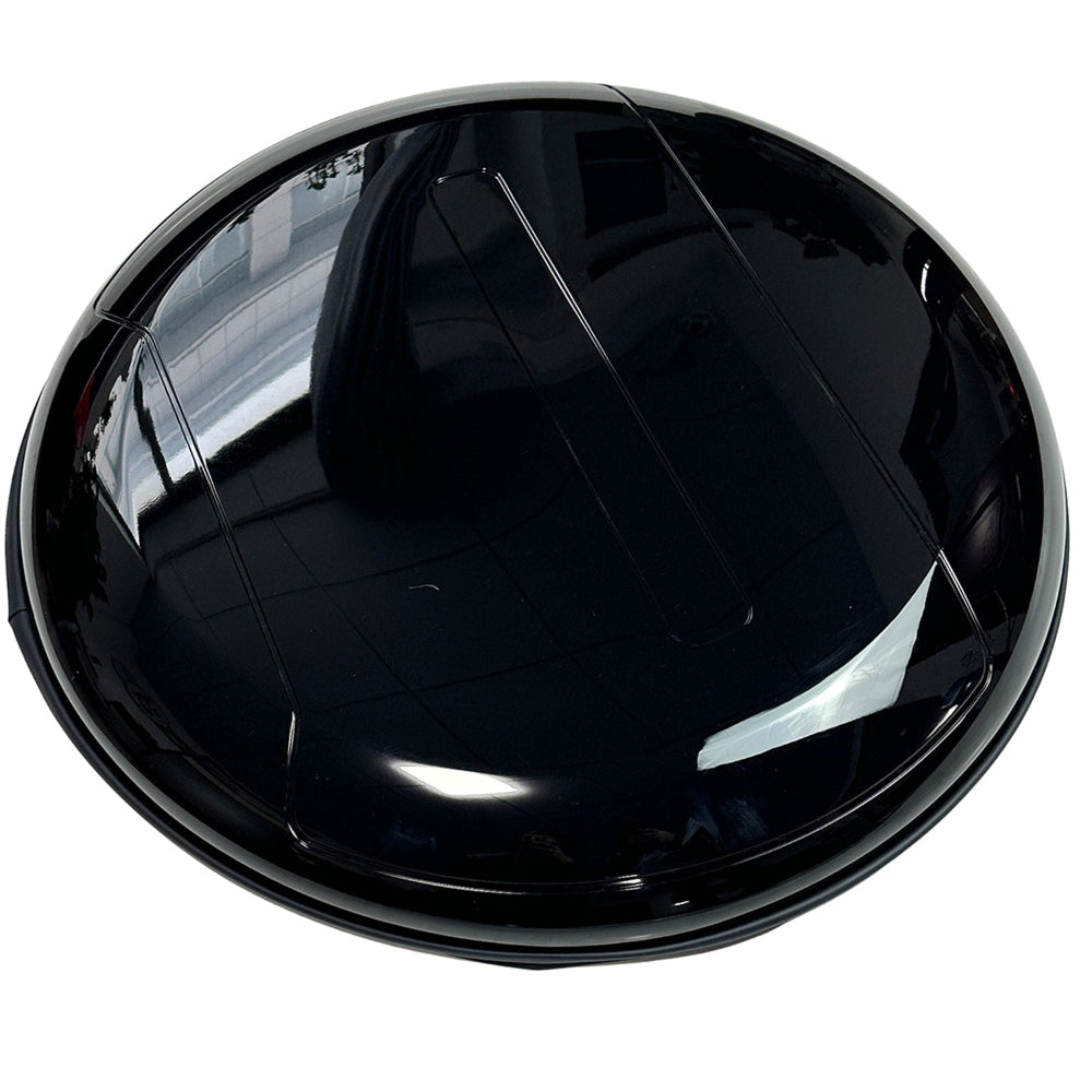 Gloss black spare wheel cover for Land Rover Defender L663 110 and 90, by CT Carbon, accessory for vehicle protection and style.