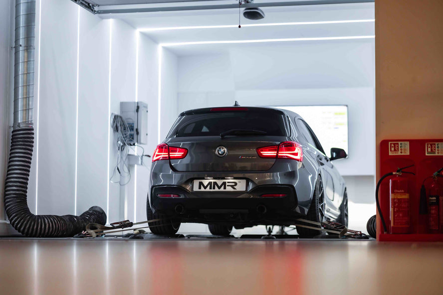 MMX Performance Sport Suspension Shocks for BMW F2x 1-Series and 2-Series, showcasing the upgraded suspension components.