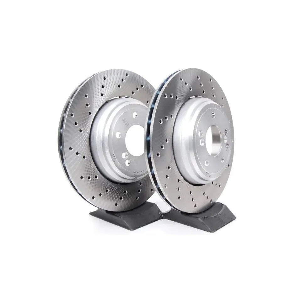 Genuine BMW E82 1M E90 E92 E93 M3 rear brake discs and pads, high-performance brake components for BMW M models.