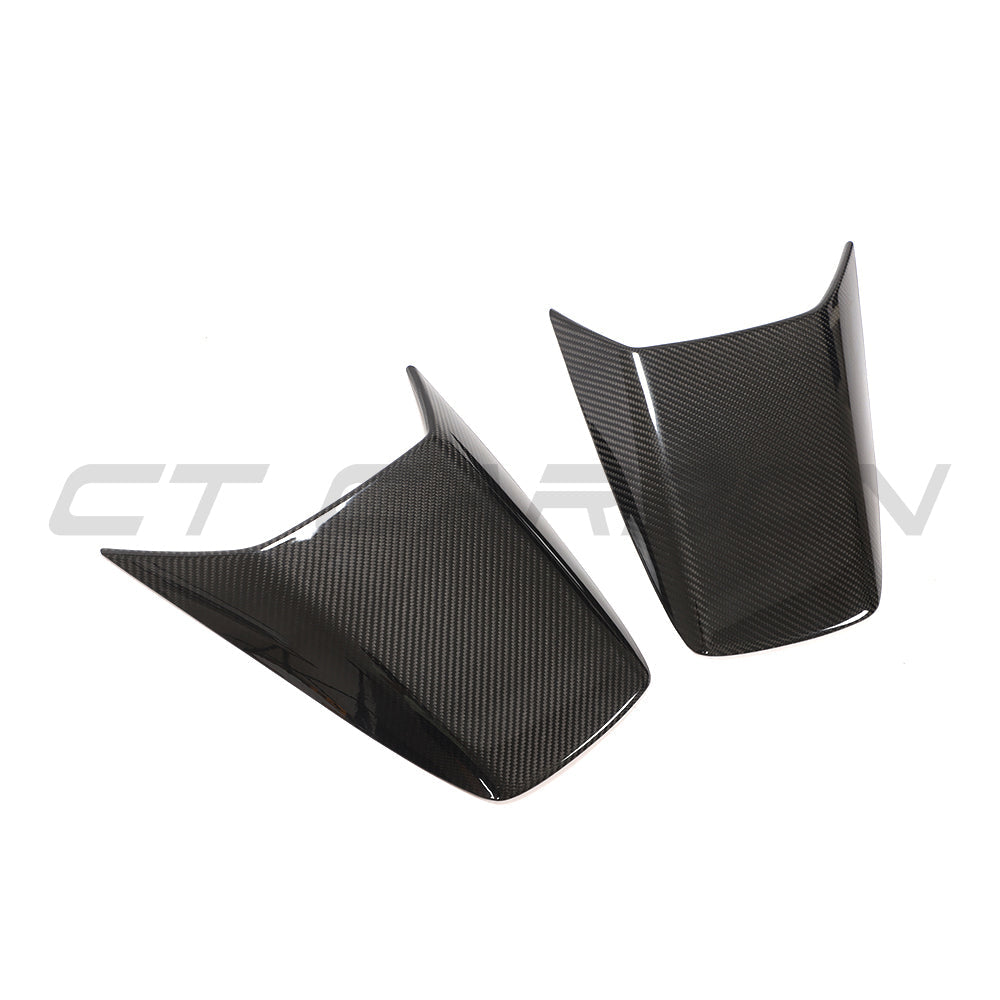 CT Carbon Porsche 911 991.2 GT3 2017-2021 carbon fibre rear scoop covers, close-up of sleek automotive accessories.