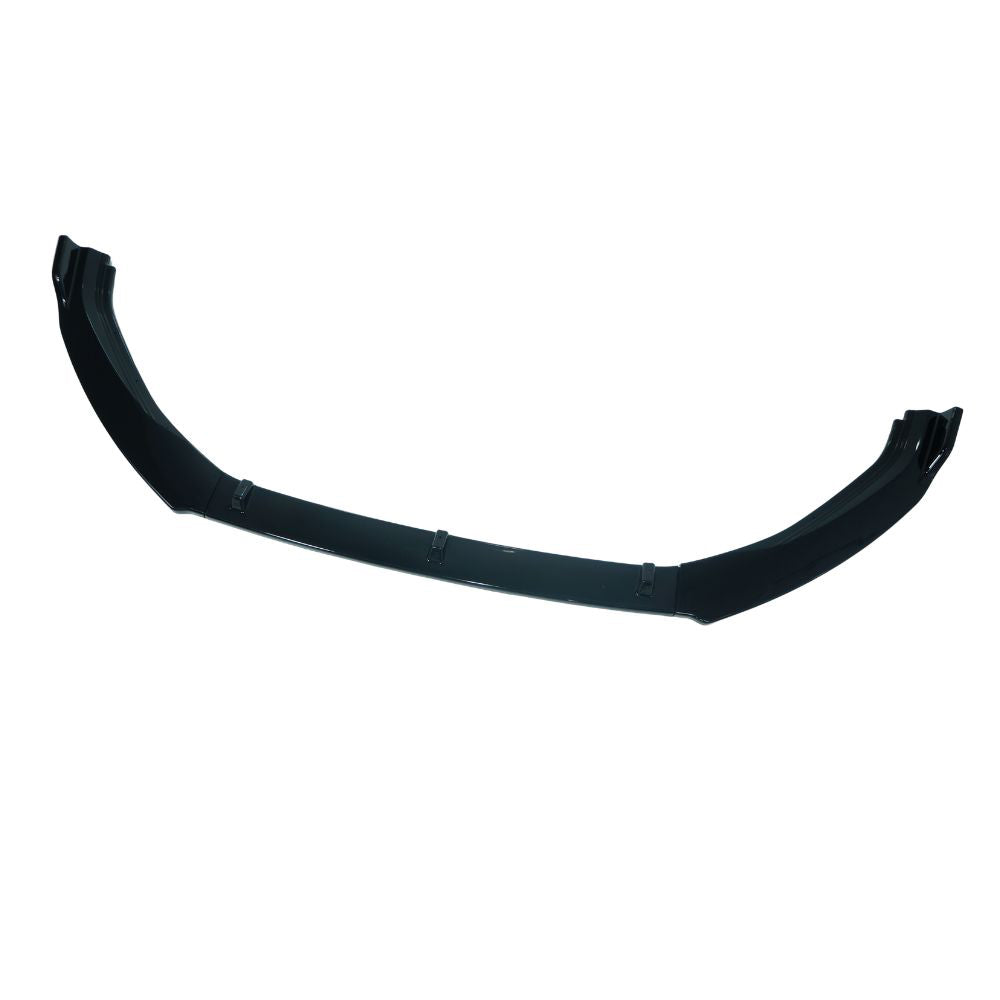 Gloss black splitter for Volkswagen Golf MK7/7.5 2012-2020 by CT Carbon, shown mounted on the front bumper.