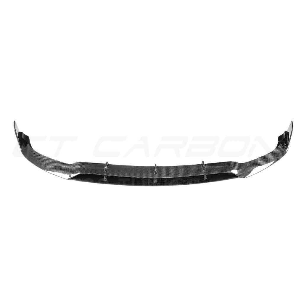 Mercedes C63 W205 saloon and estate car carbon fibre splitter by CT Carbon, featuring sleek B-style design.