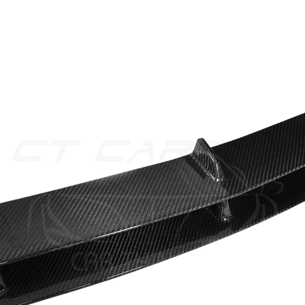 Mercedes C63 W205 saloon estate car carbon fibre splitter by CT Carbon, showcasing the sleek V1 style front splitter.