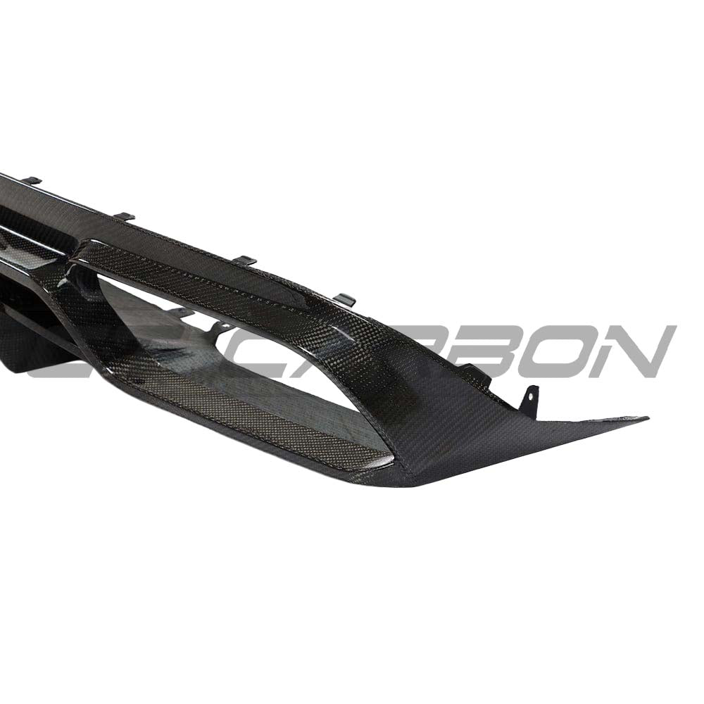 Mercedes C63 W205 2015-2018 coupe carbon fibre diffuser kit by CT Carbon, showcasing sleek black carbon fiber design.