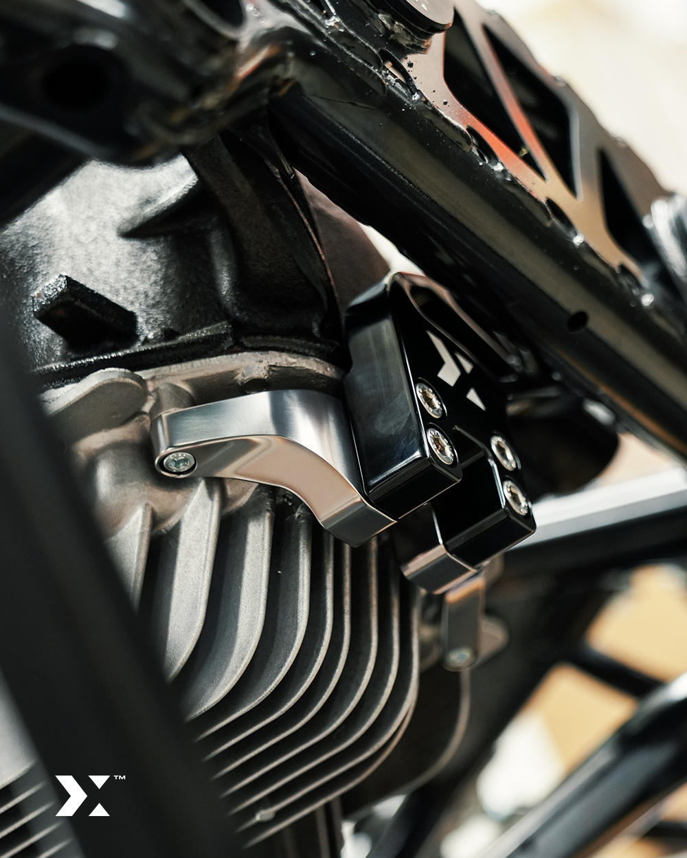 BMW G8x dual differential mount by MMX Performance, showing a sturdy, precision-engineered automotive differential mount.