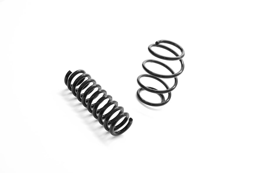 Bimecc MMX performance stance kit and wheel spacers for BMW M135i and M140i, featuring springs and spacers for improved fitment.