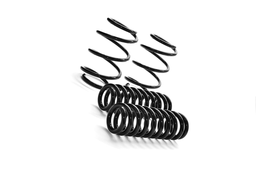 MMX Performance Sport Suspension Upgrade for BMW F2x 1-Series and 2-Series, featuring high-performance shocks and springs.