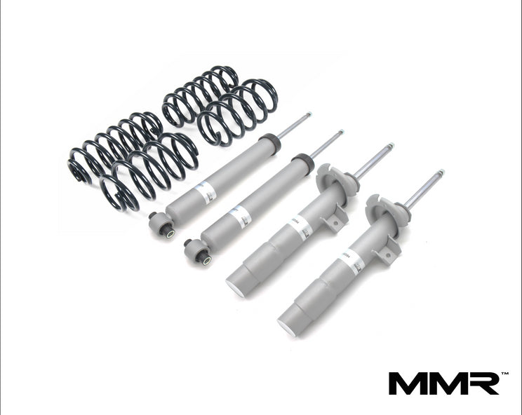 MMX Performance sport suspension shocks for BMW F2x 1-Series and 2-Series, designed for improved ride and handling.