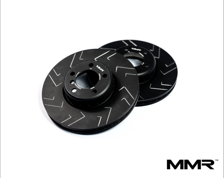 Rear brake discs for BMW F2x and F3x models by MMX Performance, designed for fast road driving.