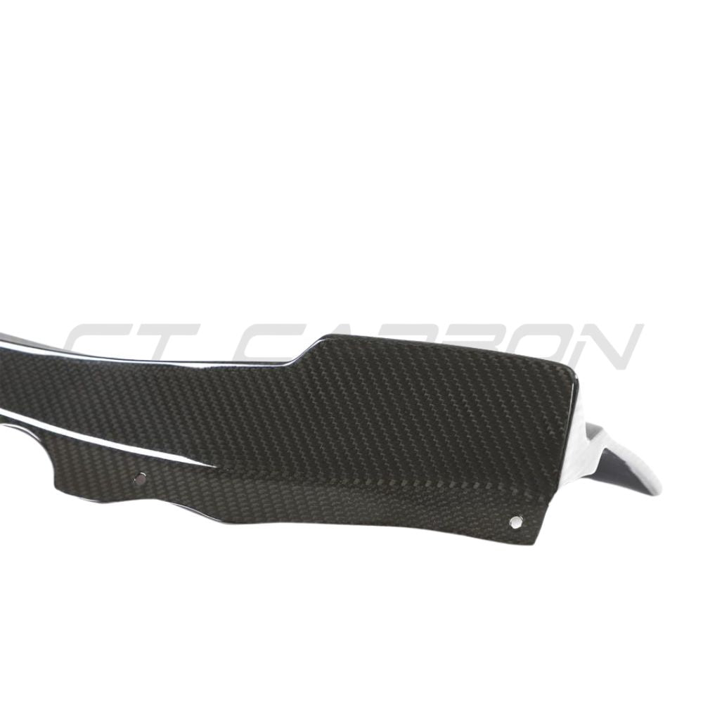 Porsche 911 992 Carrera carbon fiber side skirts by CT Design, sleek aerodynamic enhancement for 2018-2024 model.