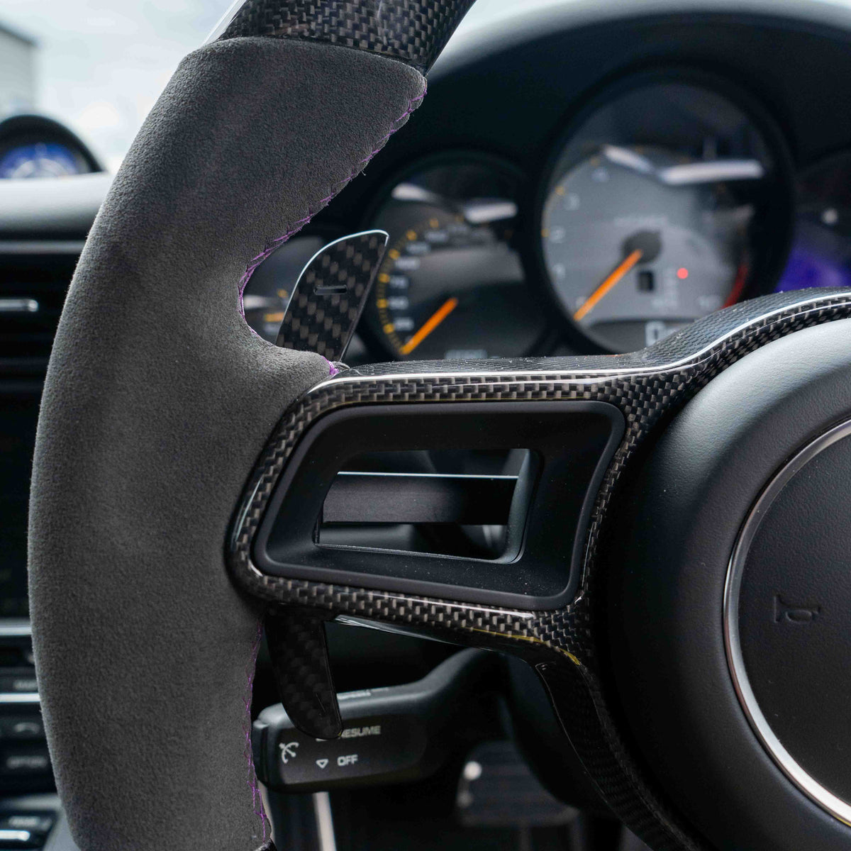 CT Carbon magnetic carbon fiber paddle shifters for Porsche 911, Cayman, Boxster, Cayenne, and Macan 2013+ interior accessories