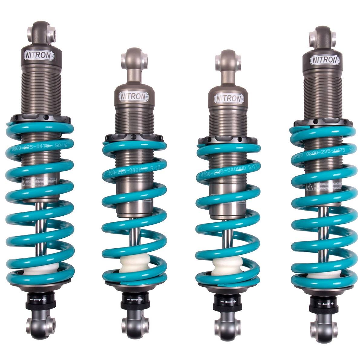 Nitron Racing Audi R8 Gen 2 suspension coilover kit with adjustable coilovers and no helpers, designed for performance driving.