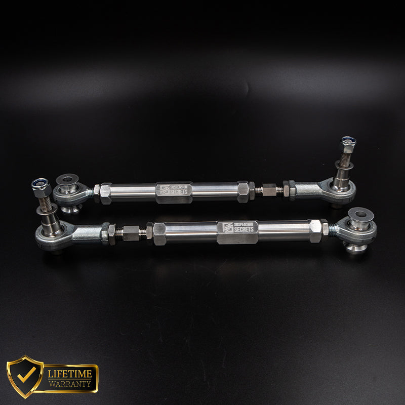 Suspension Secrets adjustable rear toe arms for Porsche 911 (997) GT3/RS and GT2/RS suspension linkages.