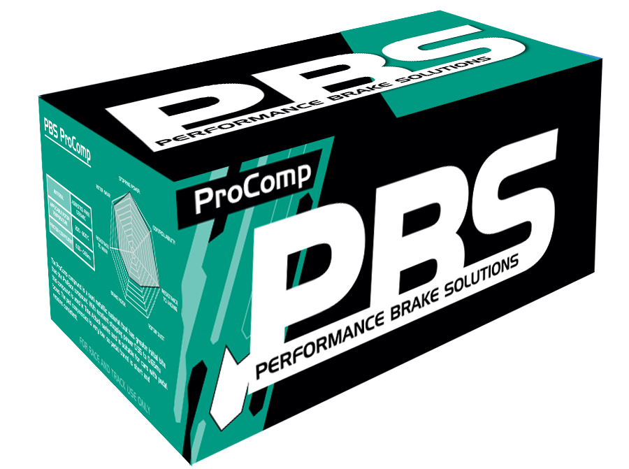 BMW 2 Series Coupe front brake pads by PBS, designed for Brembo calipers, showing the brake pad structure and branding.