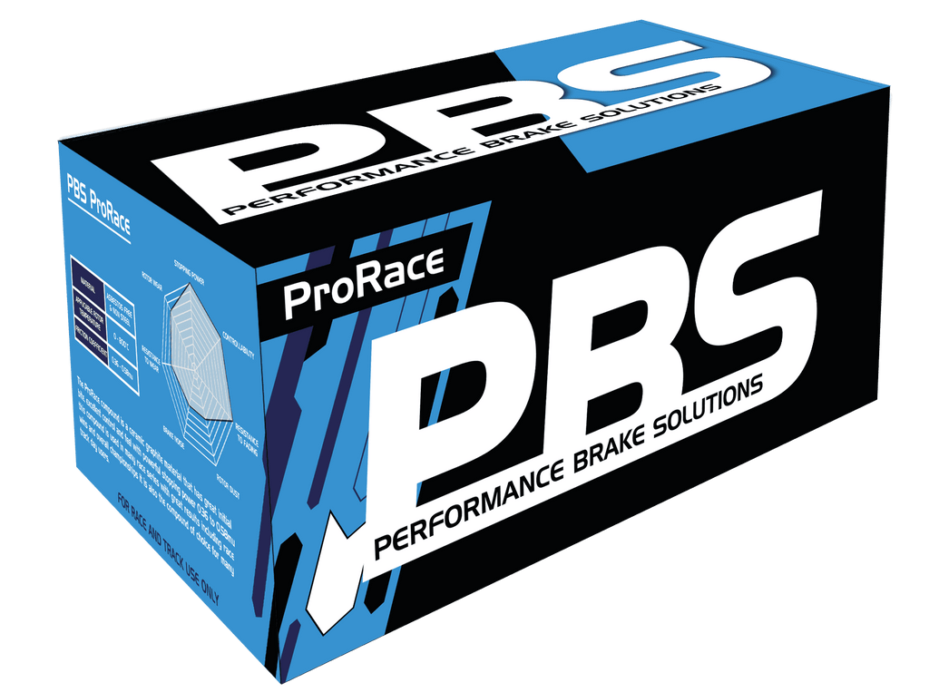 BMW E46 330 brake pads by PBS, rear brake pads with ProRace design, designed for high performance and durability.