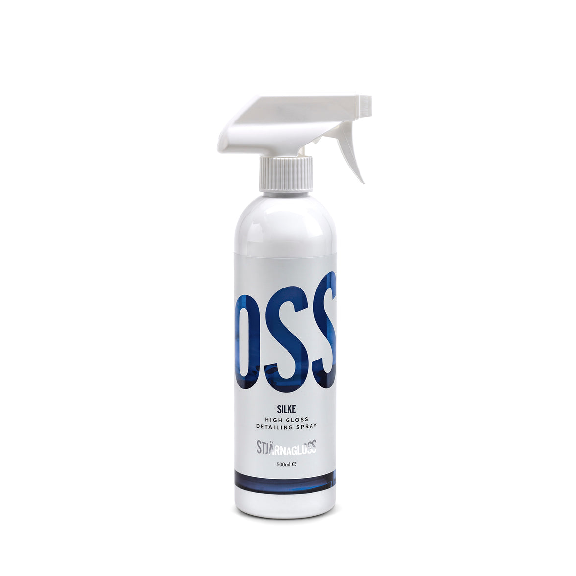 StjarnaGloss Silke car detailer spray bottle with white label, quick gloss enhancer for vehicle paint protection and shine.