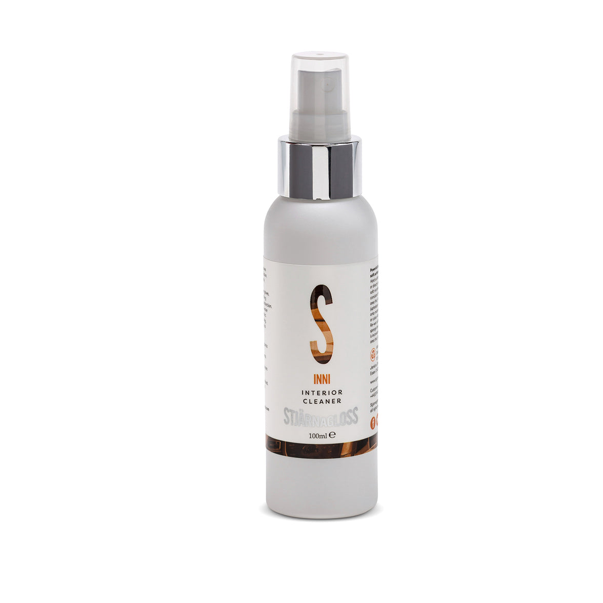 StjarnaGloss Inni all-surface interior car cleaner bottle with white label and spray nozzle, suitable for cleaning vehicle interiors