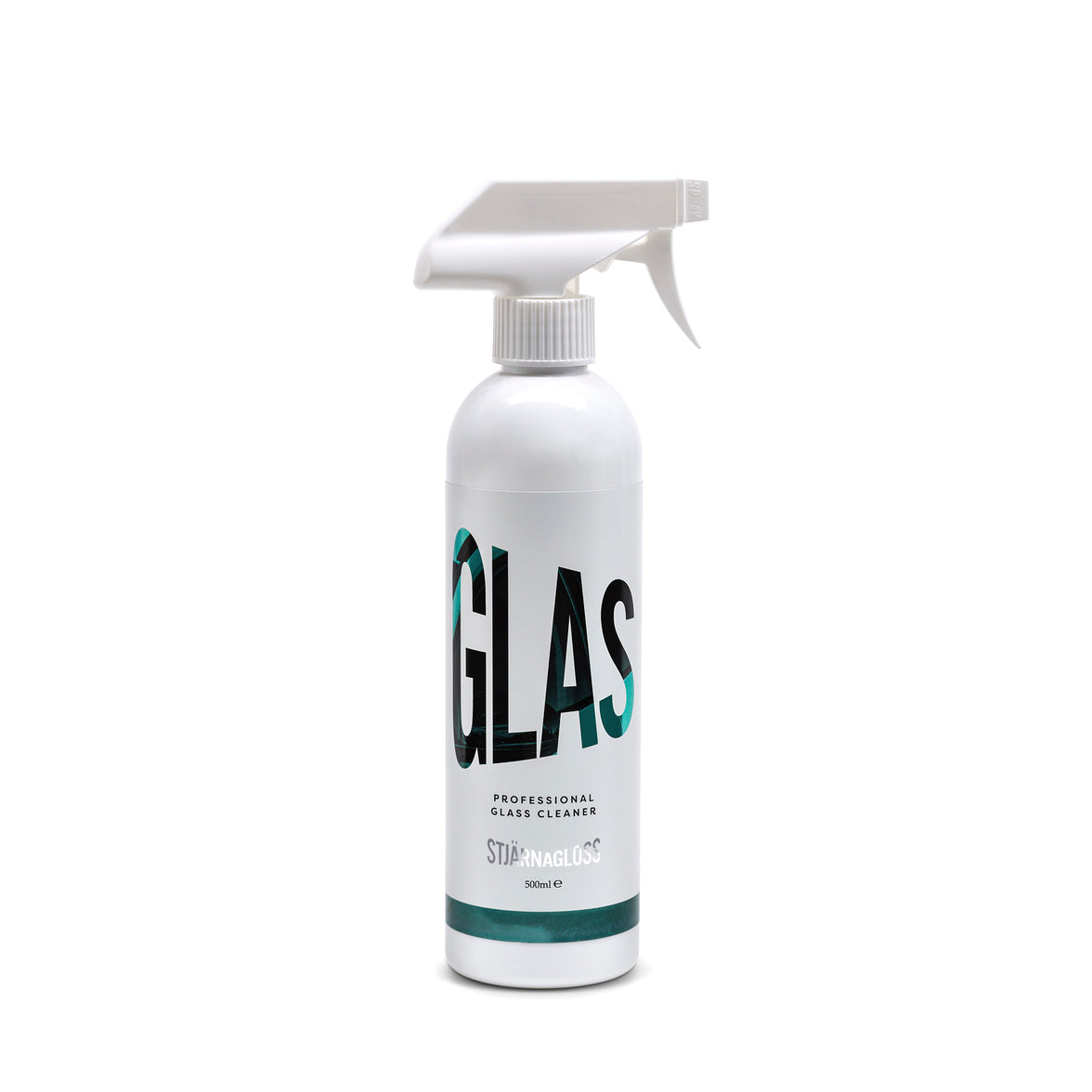 StjarnaGloss professional car glass cleaner spray bottle with clear liquid and label, used for cleaning vehicle windows and glass surfaces.
