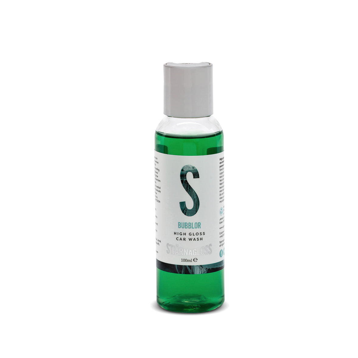 StjarnaGloss Bubblor pH-Neutral Car Shampoo bottle with white label and cap, designed for gentle vehicle cleaning.