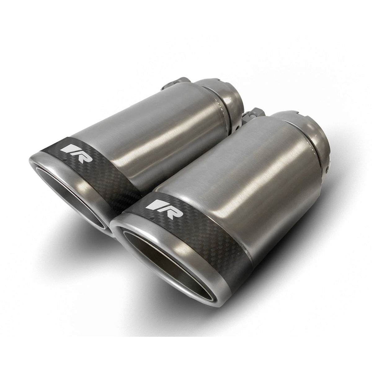 Remus axle back rear silencer for BMW 340i and 440i LCI models, non-GPF vehicles, shown from the rear angle.