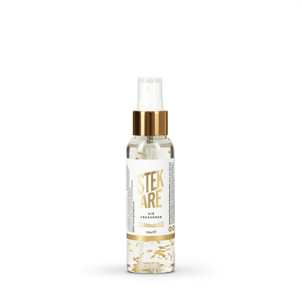 StjarnaGloss Stekare 24k Gold Air Car Freshener with elegant gold design, designed for pre-wash car care.