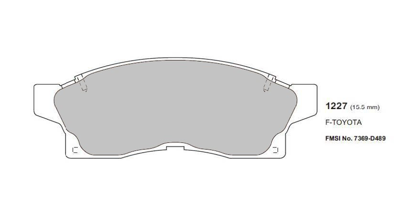 Toyota MR2 MK2 Rev. 1 front brake pads by PBS, performance brake pads with metal backing and friction material visible.