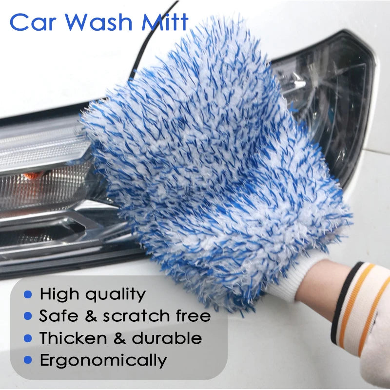 Nineteen72 Performance 72Detailing soft wash mitt for car cleaning, featuring plush microfiber material for gentle washing.