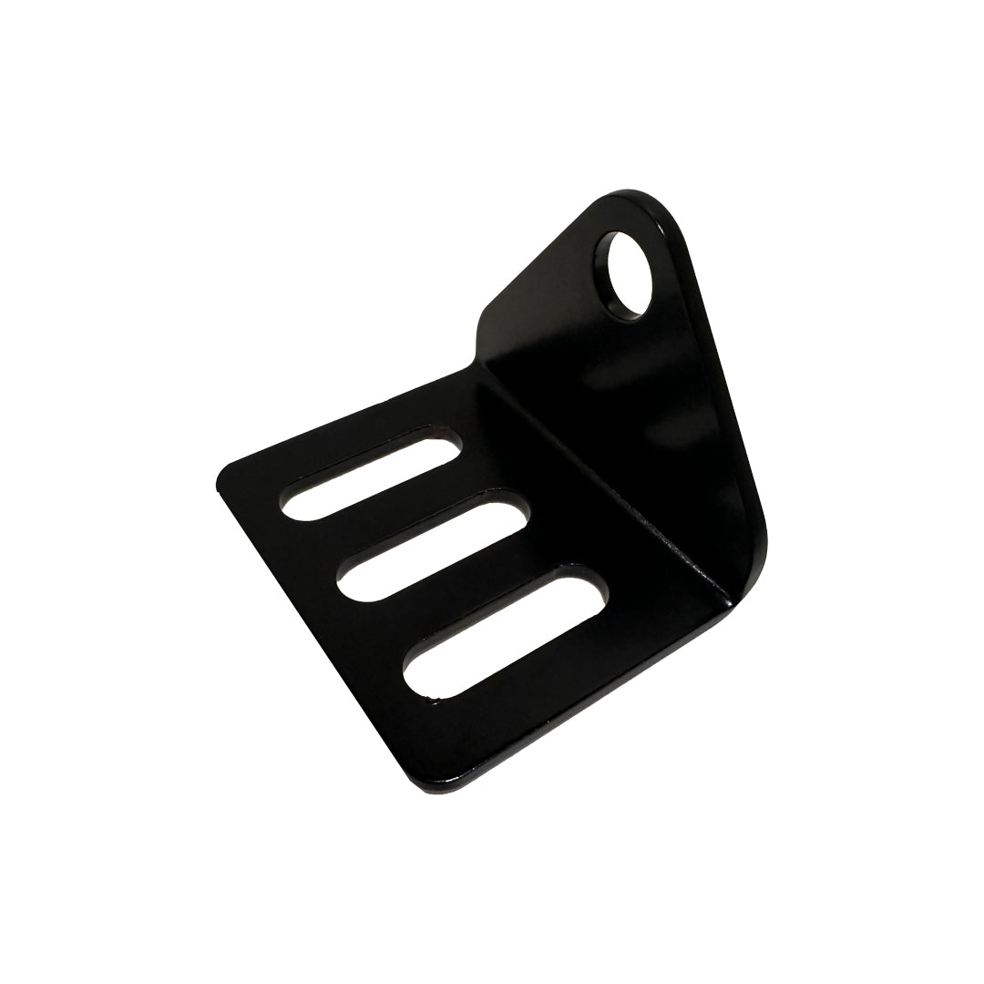 XC3 Engineering seat belt and harness mounting bracket for vehicle interior safety; black metal construction with mounting holes.