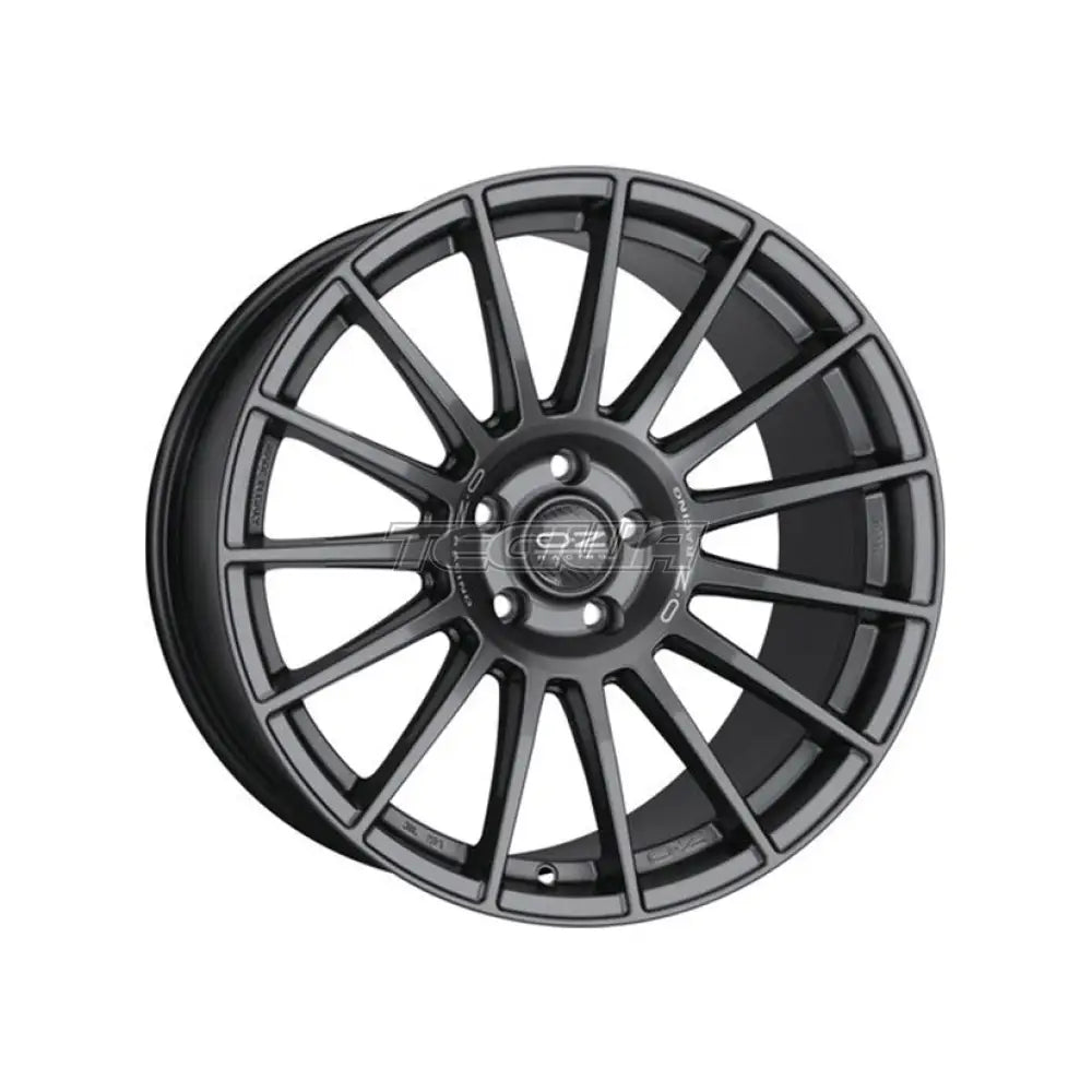 OZ Racing 20-inch SUV Offroad Superturismo Dakar alloy wheel in matte graphite silver with engraved lettering, designed for rugged performance.