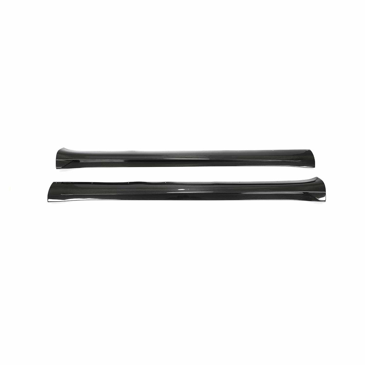 Tesla Model Y MK1 2020-2025 carbon fibre side skirts by CT Carbon, showing sleek, lightweight side panel enhancements.