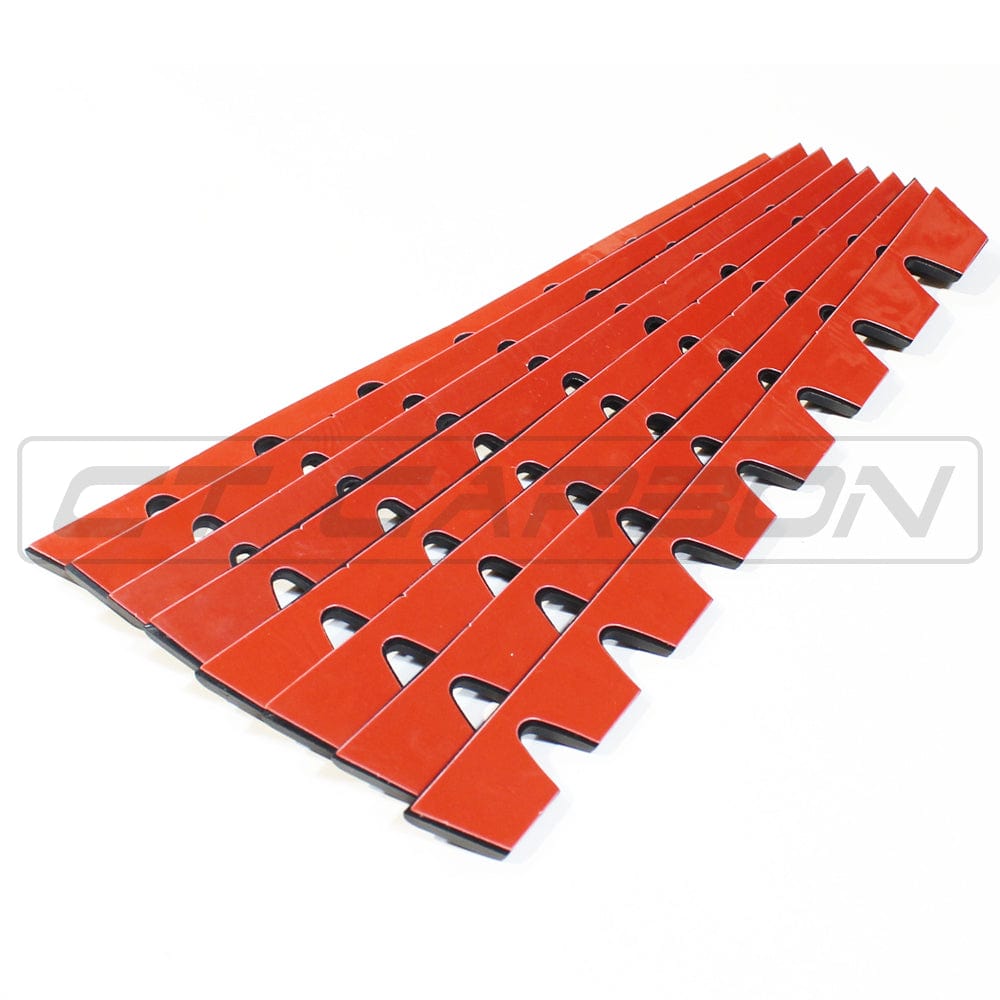 Universal splitter lip protector by CT Carbon, showing a sleek black splitter protector designed to shield vehicle lips.