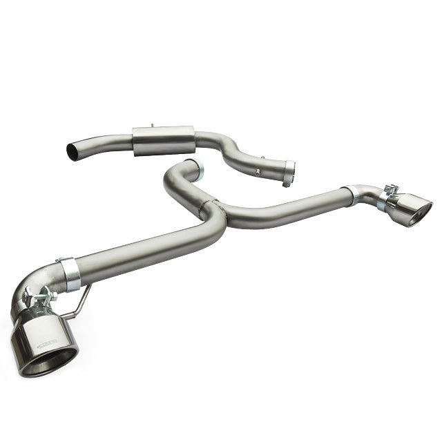 Cobra Sport VW Golf GTI Mk6 2.0 TSI Venom Box Delete Race Cat Back Exhaust showing polished stainless steel pipes