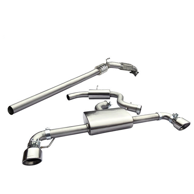 Cobra Sport VW Golf GTI MK6 2.0 TSI turbo back performance exhaust system installed on a 2009-2012 model.