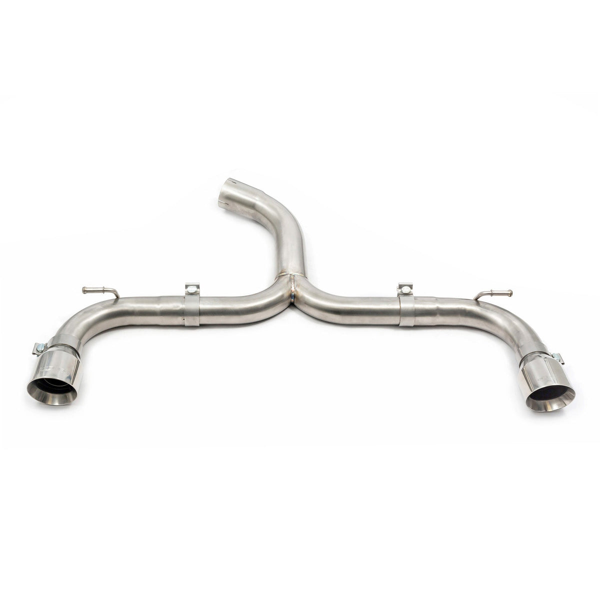 Cobra Sport VW Golf GTI Mk7 2.0 TSI race rear axle back exhaust with box delete, performance exhaust system, black finish.