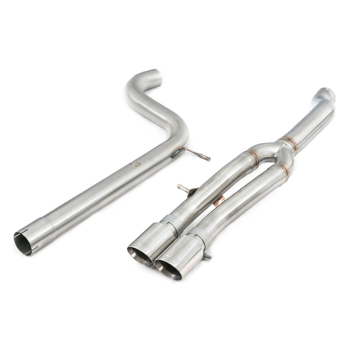 Cobra Sport VW Polo GTI Mk6 2.0 TSI rear box delete GPF back exhaust, non-resonated, with sporty Venom finish.