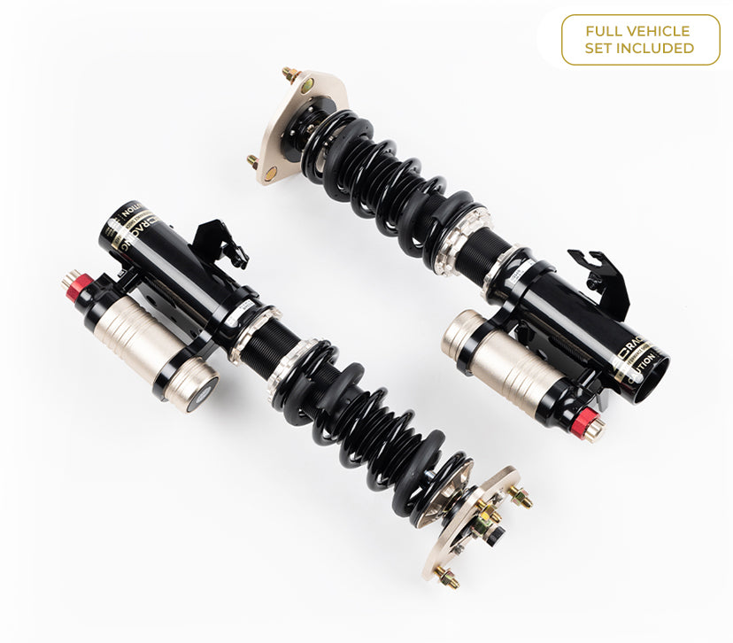 BC Racing coilovers for Volkswagen Golf Mk8 Variant, front strut with ZXSeries suspension coilovers, 54.5mm diameter, FWD.