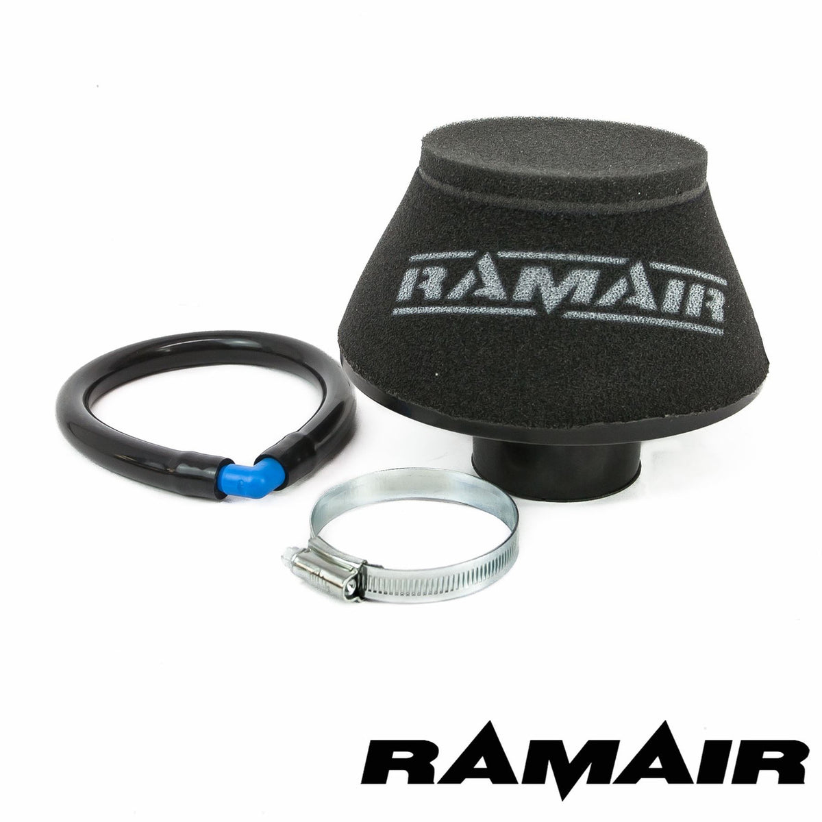 Ramair SR-128 induction foam air filter kit installed in a Seat Mii, Skoda Citigo, or VW Up, showcasing the high-performance air filter.
