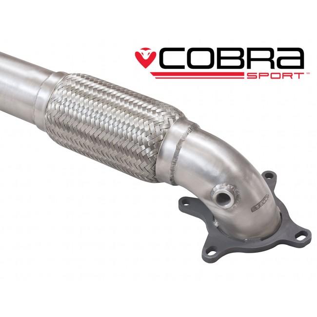 Cobra Sport Audi A3 8P 2.0 TFSI Quattro front pipe sports cat downpipe with performance exhaust and de-cat design.
