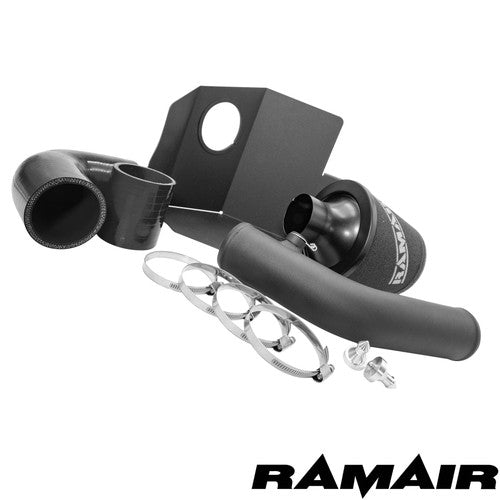 Ramair induction kit installed in a Ford Fiesta MK8 1.0 Ecoboost engine bay, showcasing the high-performance air intake system.