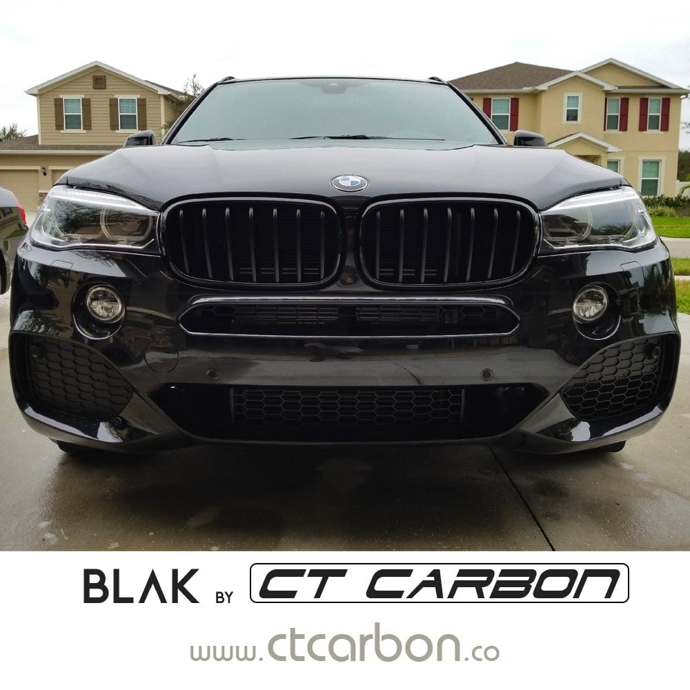 BMW F15/F16 X5/X6 grille by CT Carbon, single slat black grille with a sleek finish for 2014-2018 models.