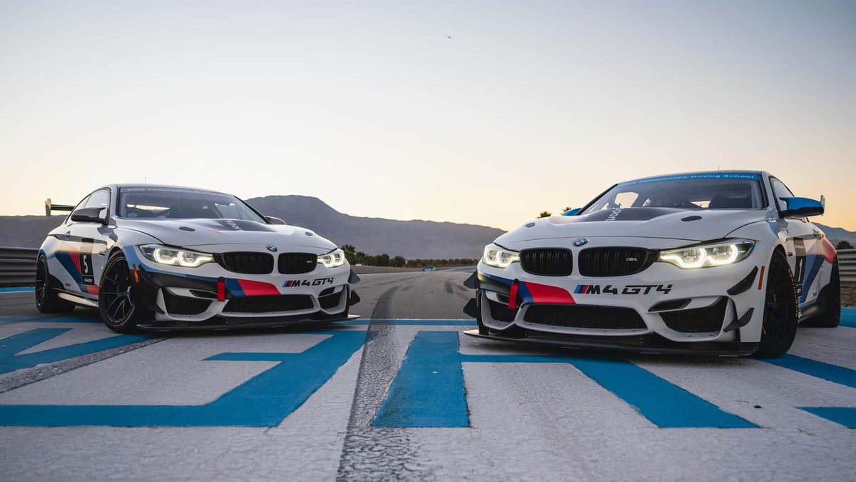 Genuine BMW Motorsport M4 GT4 racing front bumper brake ducts on a BMW M4 GT4 F82 model.