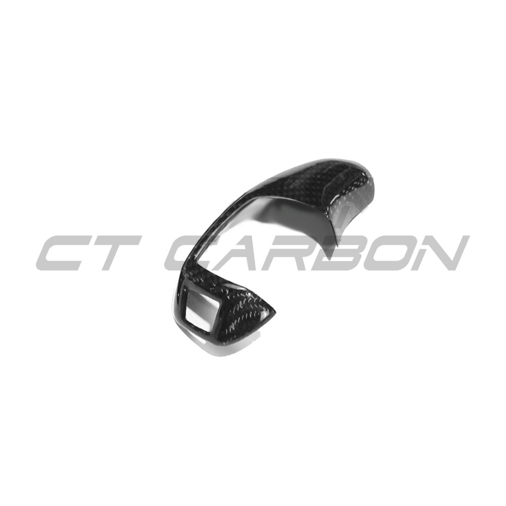BMW Fxx ZF shifter cover by CT Carbon, carbon fiber accessory for LHD models, with a sleek, textured finish.