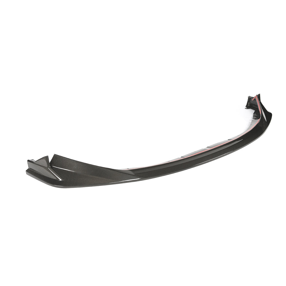 BMW M3 and M4 G80 G81 G82 G83 carbon fibre splitter by CT Carbon, showcasing its sleek, lightweight design for enhanced aerodynamics.