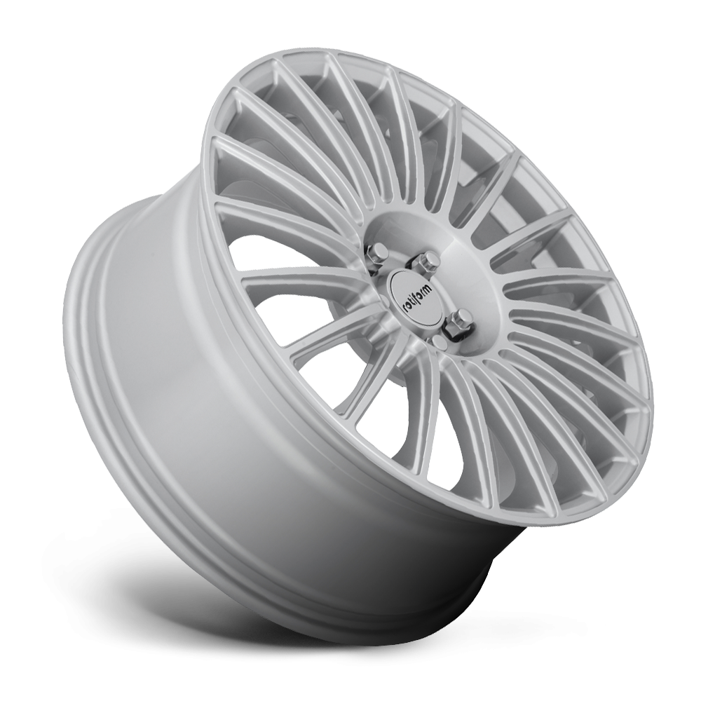 Rotiform BUC staggered wheels in silver finish with 19x8 size, showcasing a sleek, modern design for stylish vehicles