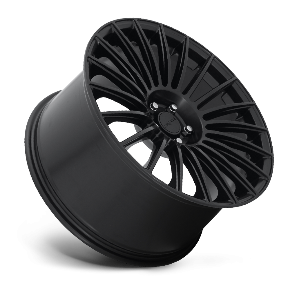 Rotiform BUC staggered alloy wheels in matte black finish, 20x10 size, featuring a sleek, modern design.