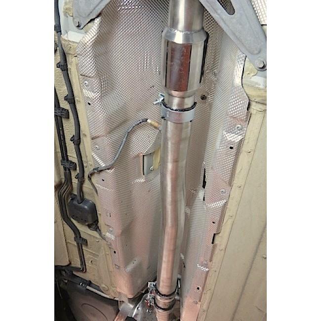 Cobra Sport VW Golf GTI Mk5 2.0 T FSI cat back performance exhaust with polished tips, showcasing the turbo back design.