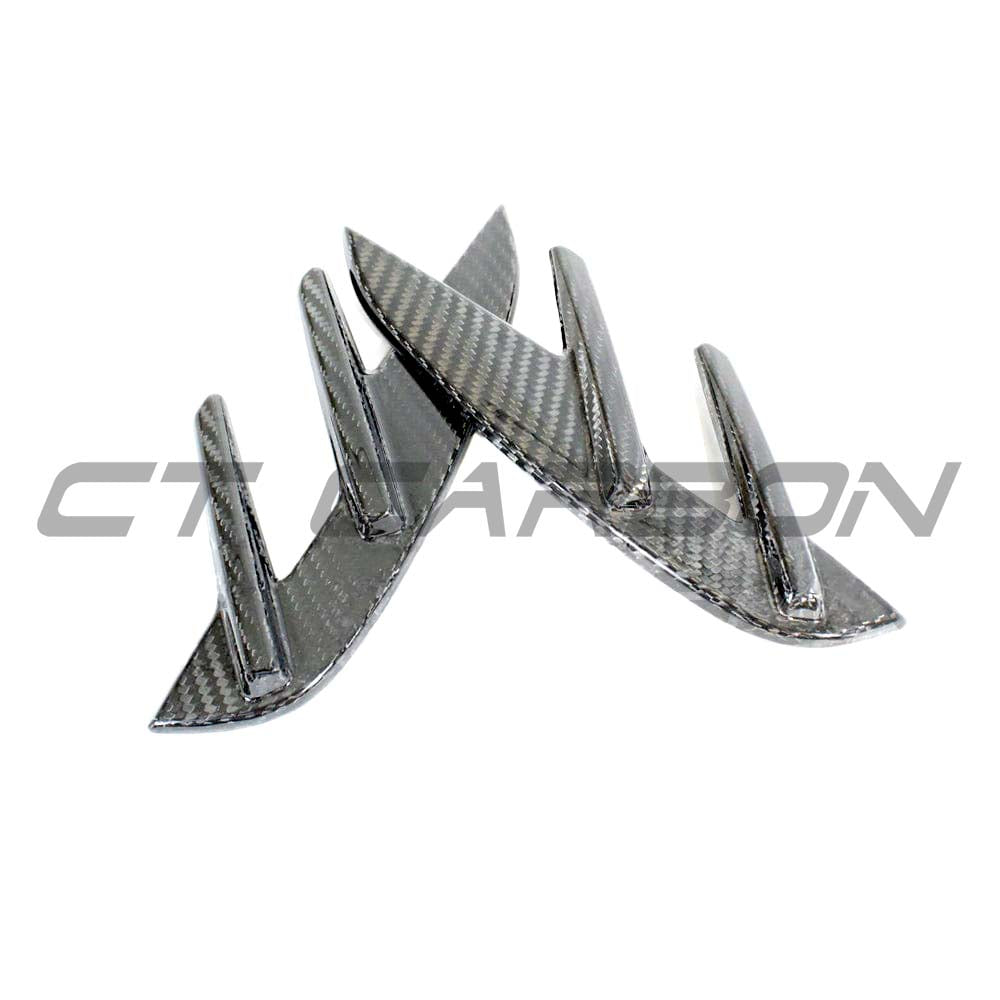 BMW M3 G80 G81 Carbon Fibre Side Fender Trim accessory by CT Carbon, showcasing sleek, lightweight carbon fibre details.