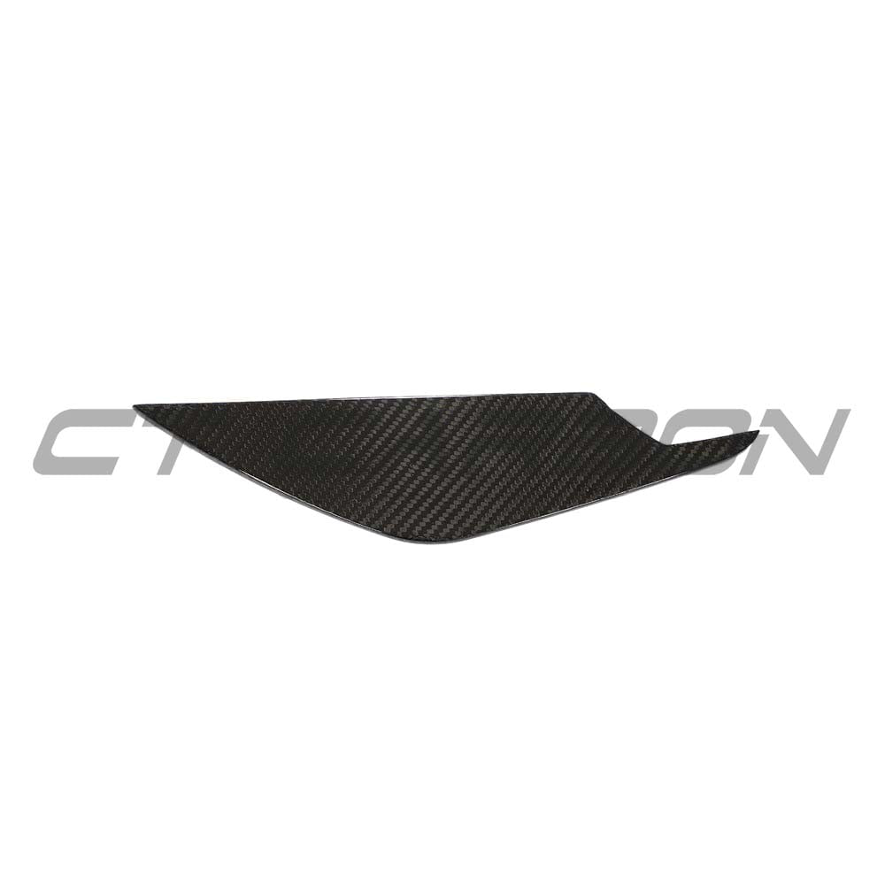 CT Carbon carbon fibre front bumper canards for BMW M3 M4 G80 G81 G82 G83 models, showcasing aggressive aerodynamic design.