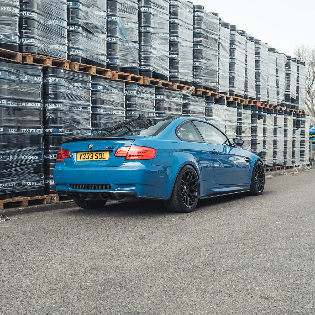 BMW E92/E93 M3 carbon fiber diffuser by CT Carbon, showcasing sleek, high-performance automotive diffuser with detailed carbon fiber finish.
