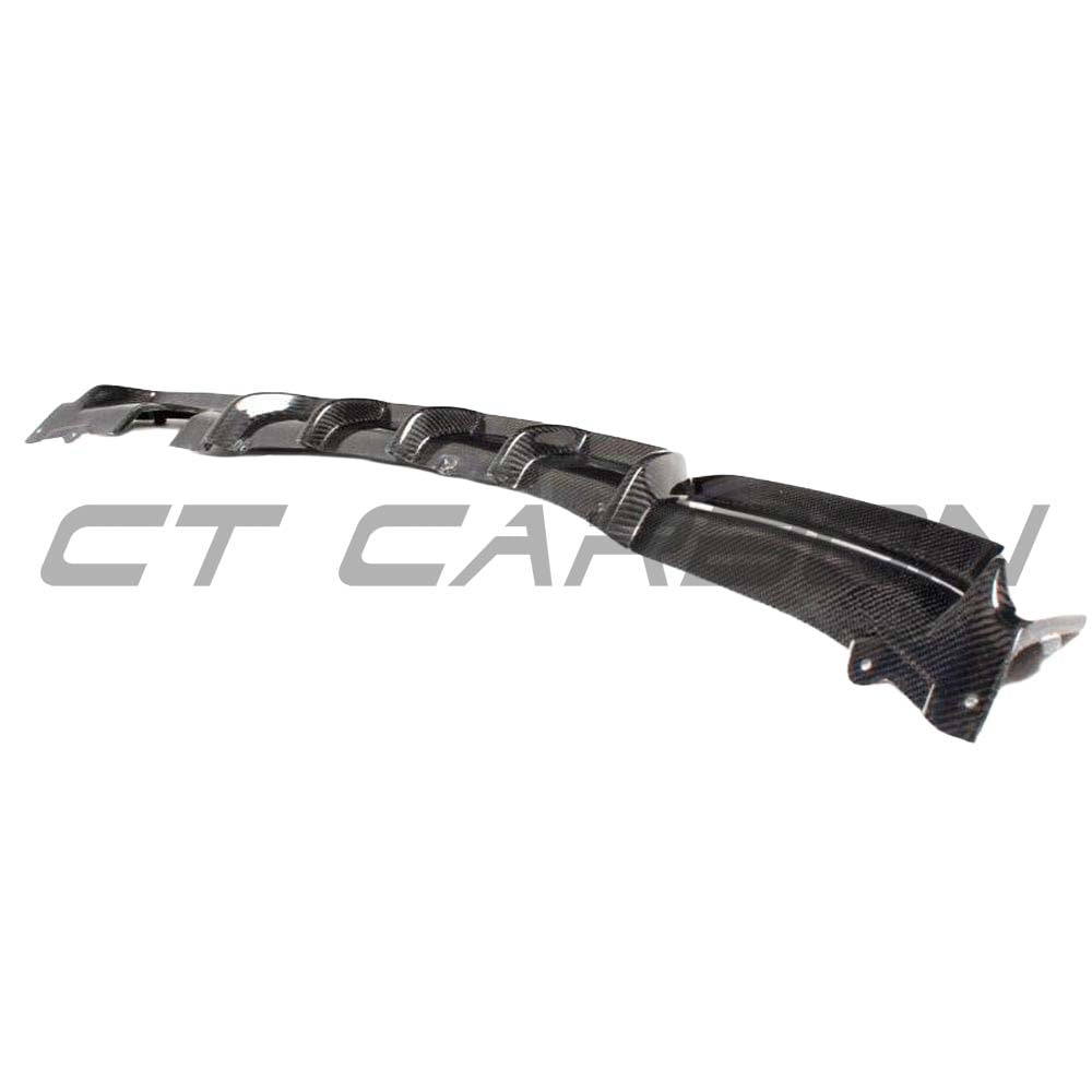 BMW F30 3 Series 2011-2019 CT Carbon full carbon fibre diffuser with MP style twin exhaust for sporty appearance.